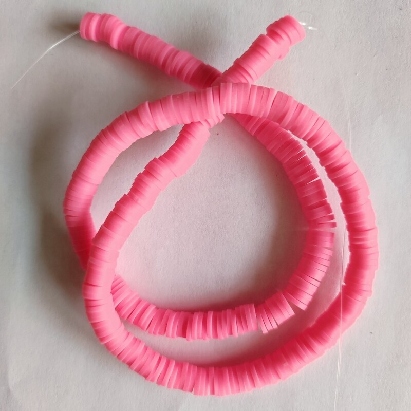  330 perles polymère 6mm rose