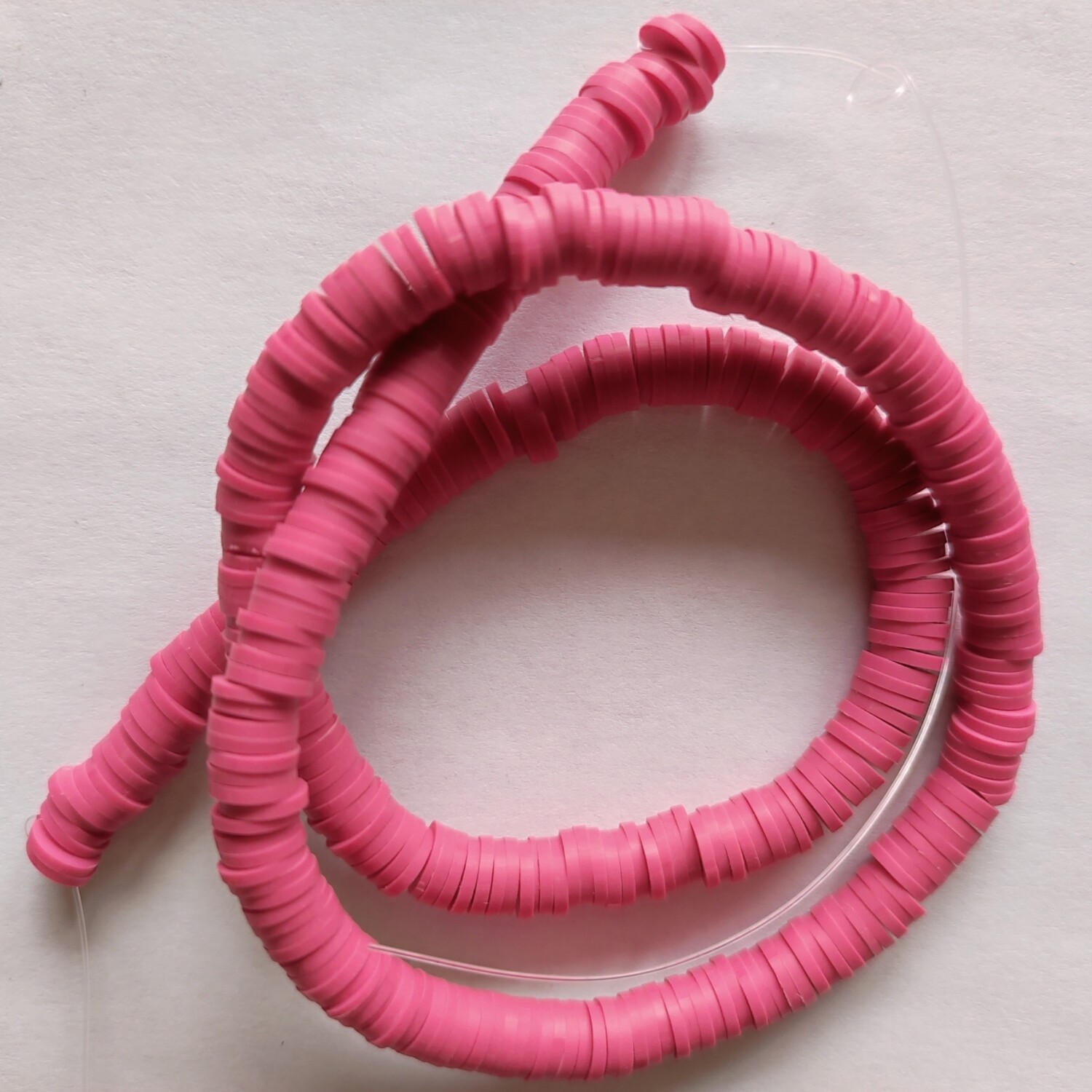  330 perles polymère 6mm rose foncé 