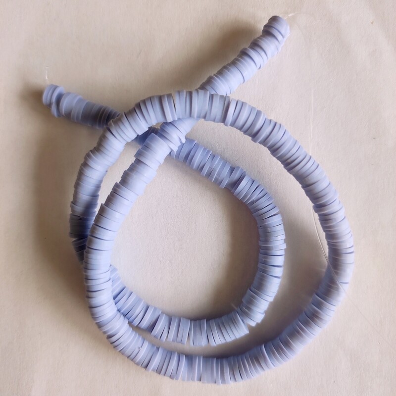  330 perles polymère 6mm bleu lavande 