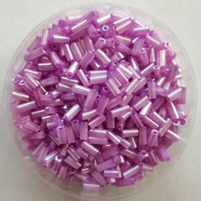 20g perles tube 4,5mm x 1,5mm rose violet