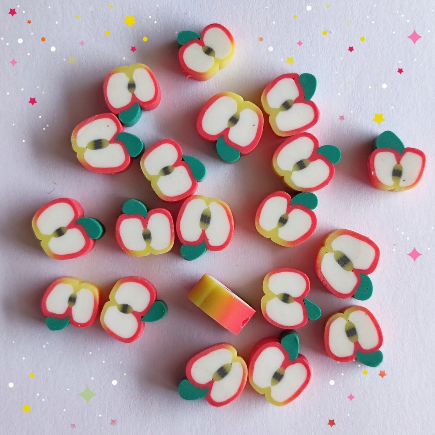10 perles pomme 1cmx5mm