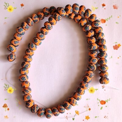 35 cm perles 8x6mm coloré #1