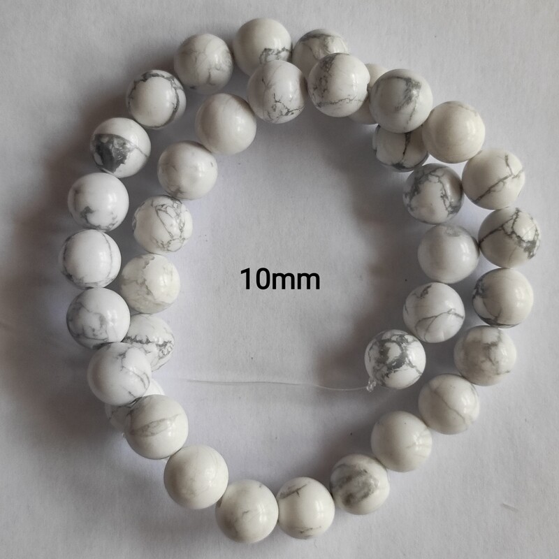 Perles pierre naturelle howlite 10mm 
