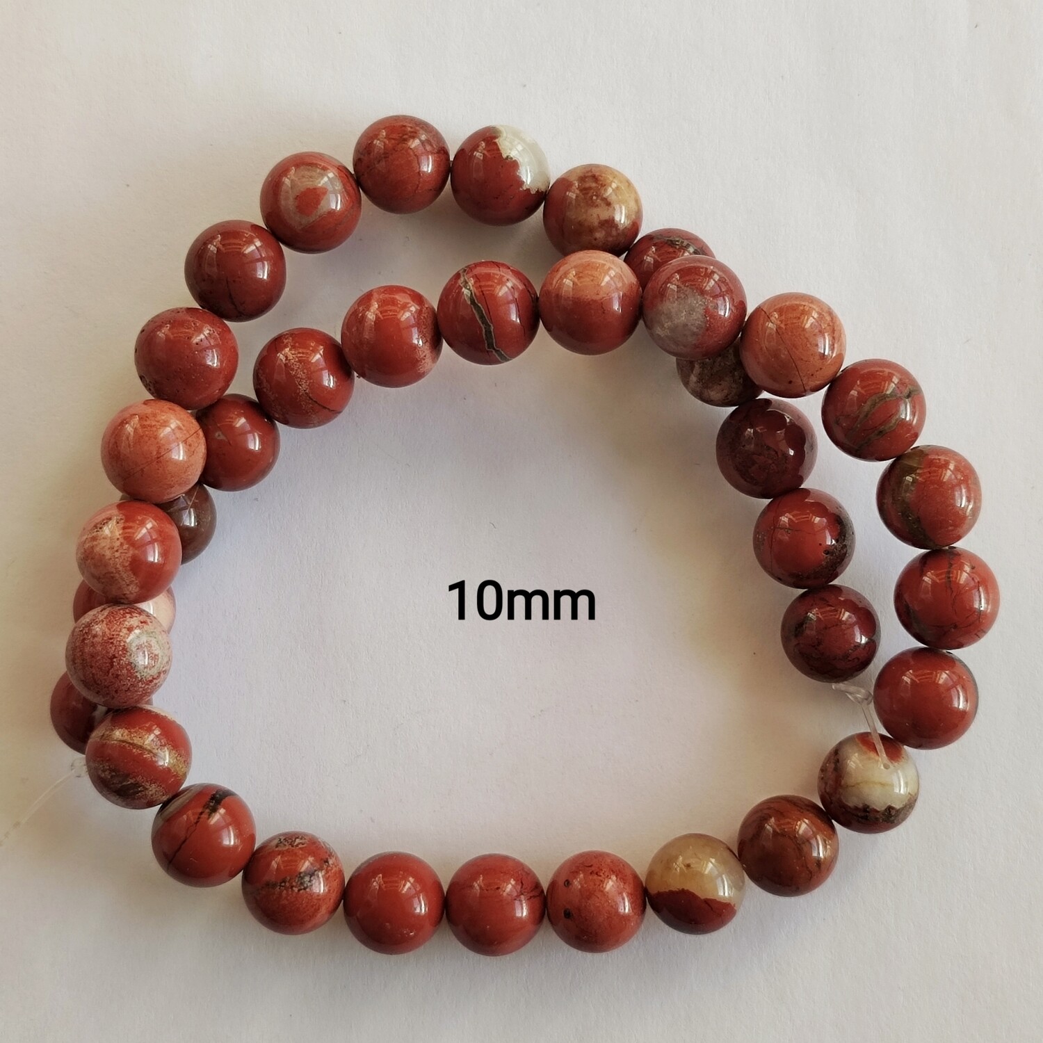 Perles pierre naturelle Jaspe rouge 10mm