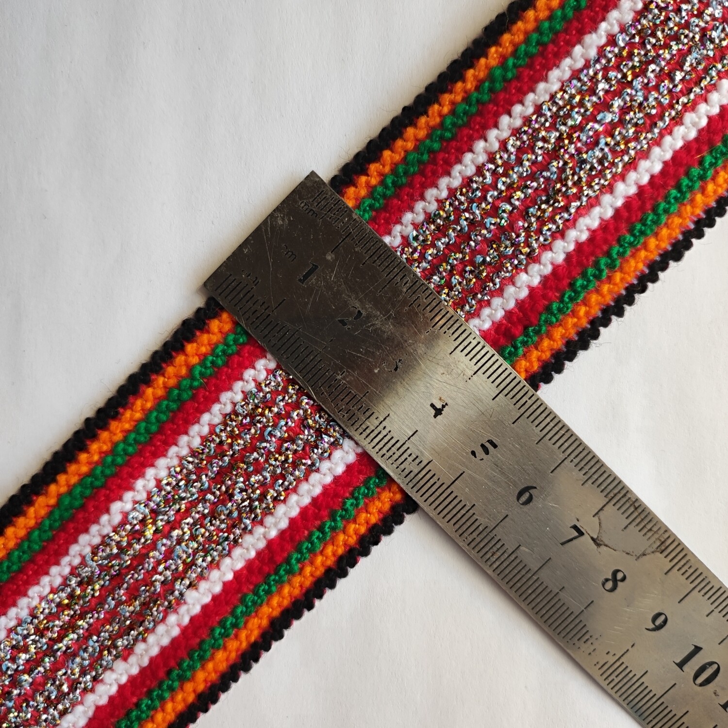 Galon kabyle 5 cm avec brillant argenté
