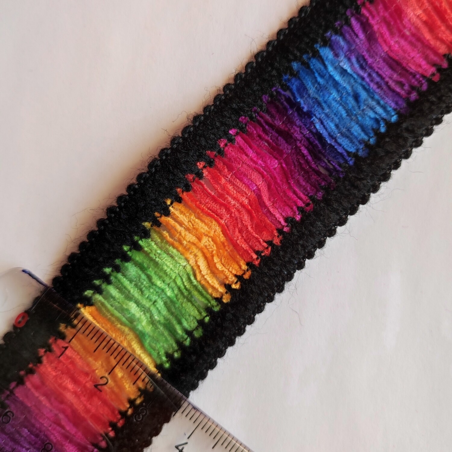 Ruban kabyle 3,5 cm arc en ciel
