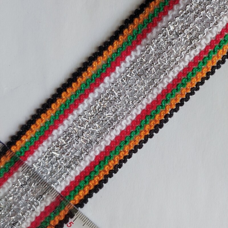 Galon kabyle 5 cm argenté