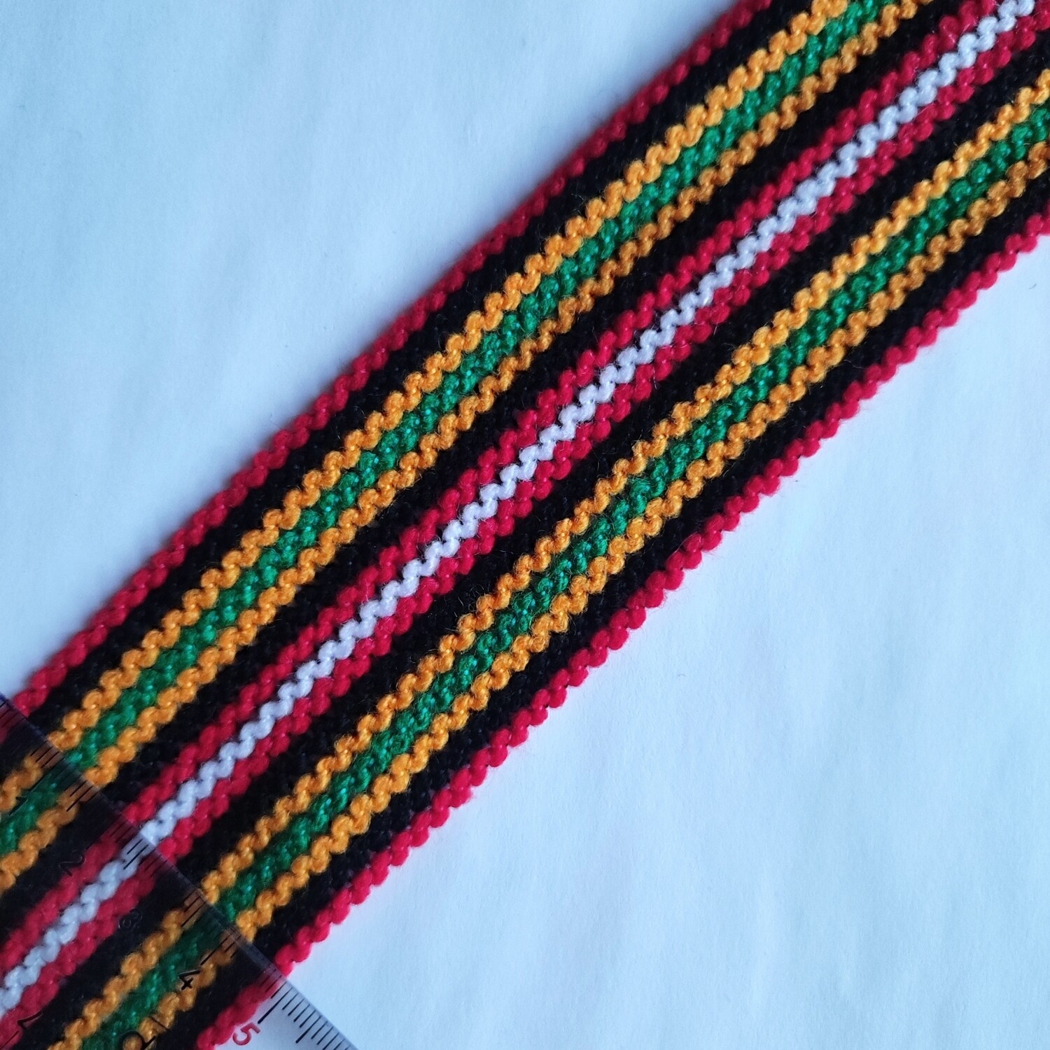 Galon kabyle 5 cm petit zig zag rouge