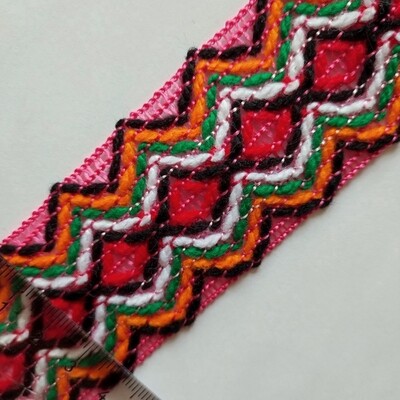 Galon kabyle 4 cm rose