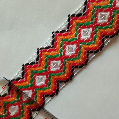 Galon kabyle 4 cm blanc