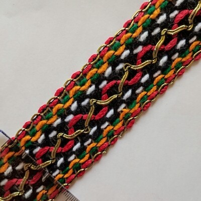 Galon kabyle 3,5 cm avec doré