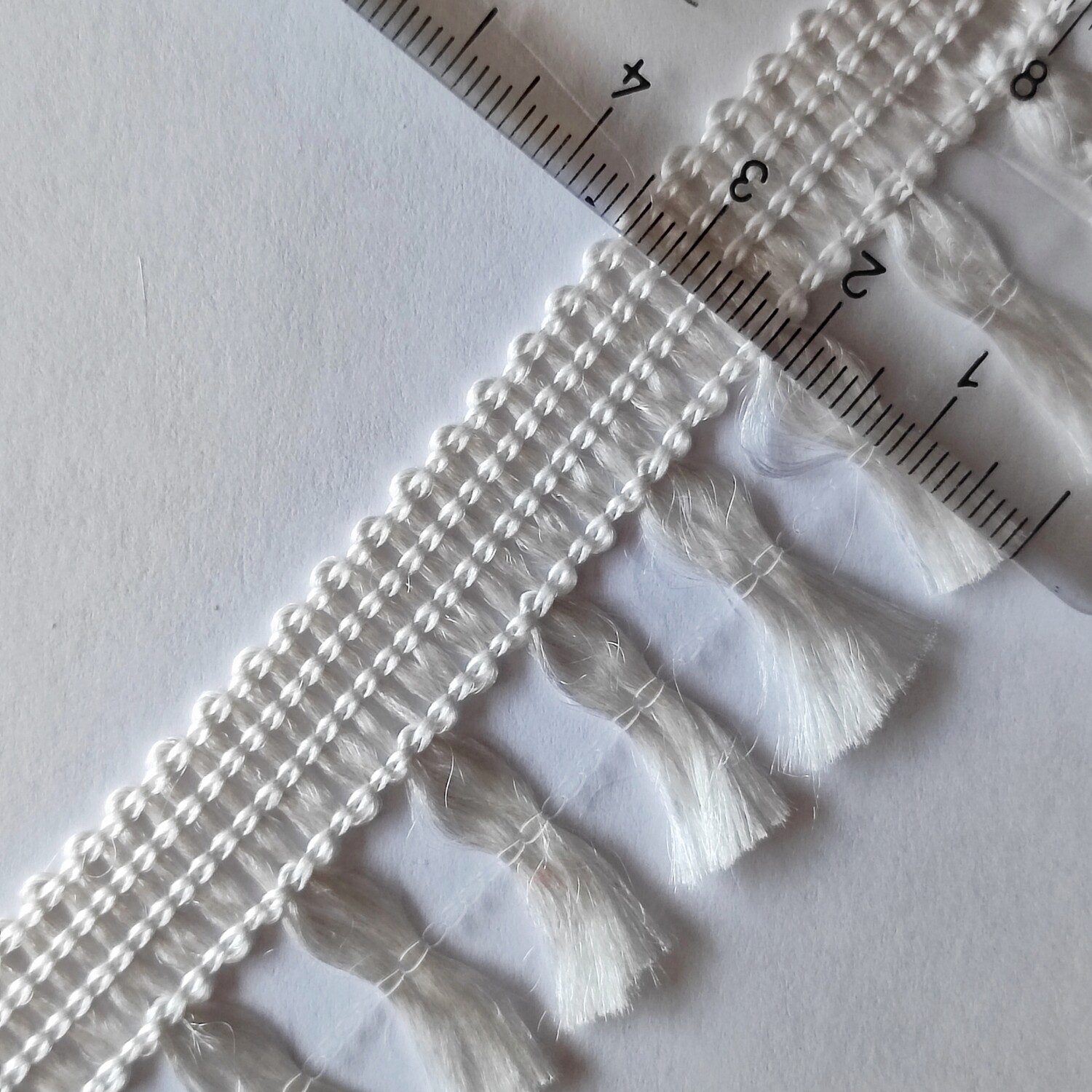 Galon kabyle 3,5 cm frange blanche