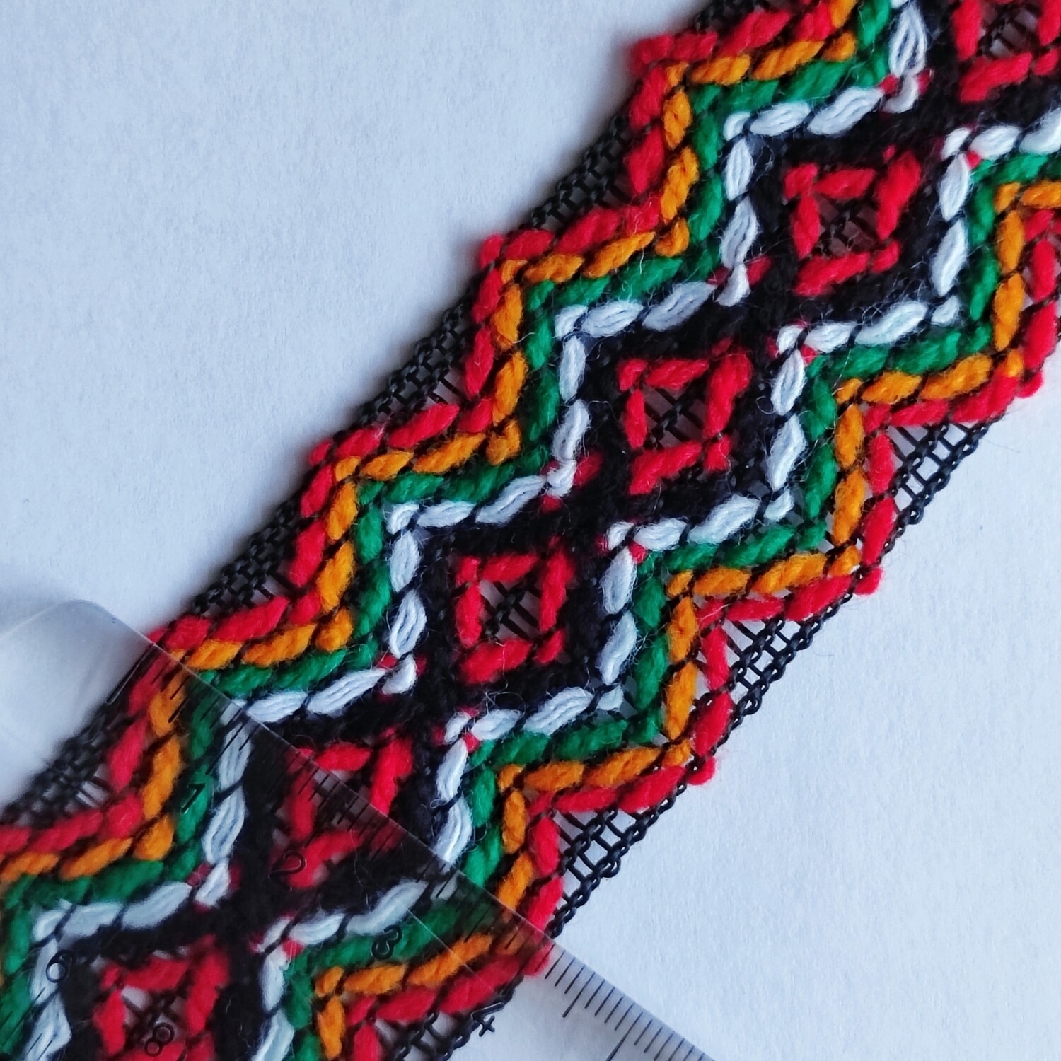 Galon kabyle 4 cm noir/rouge/blanc /vert