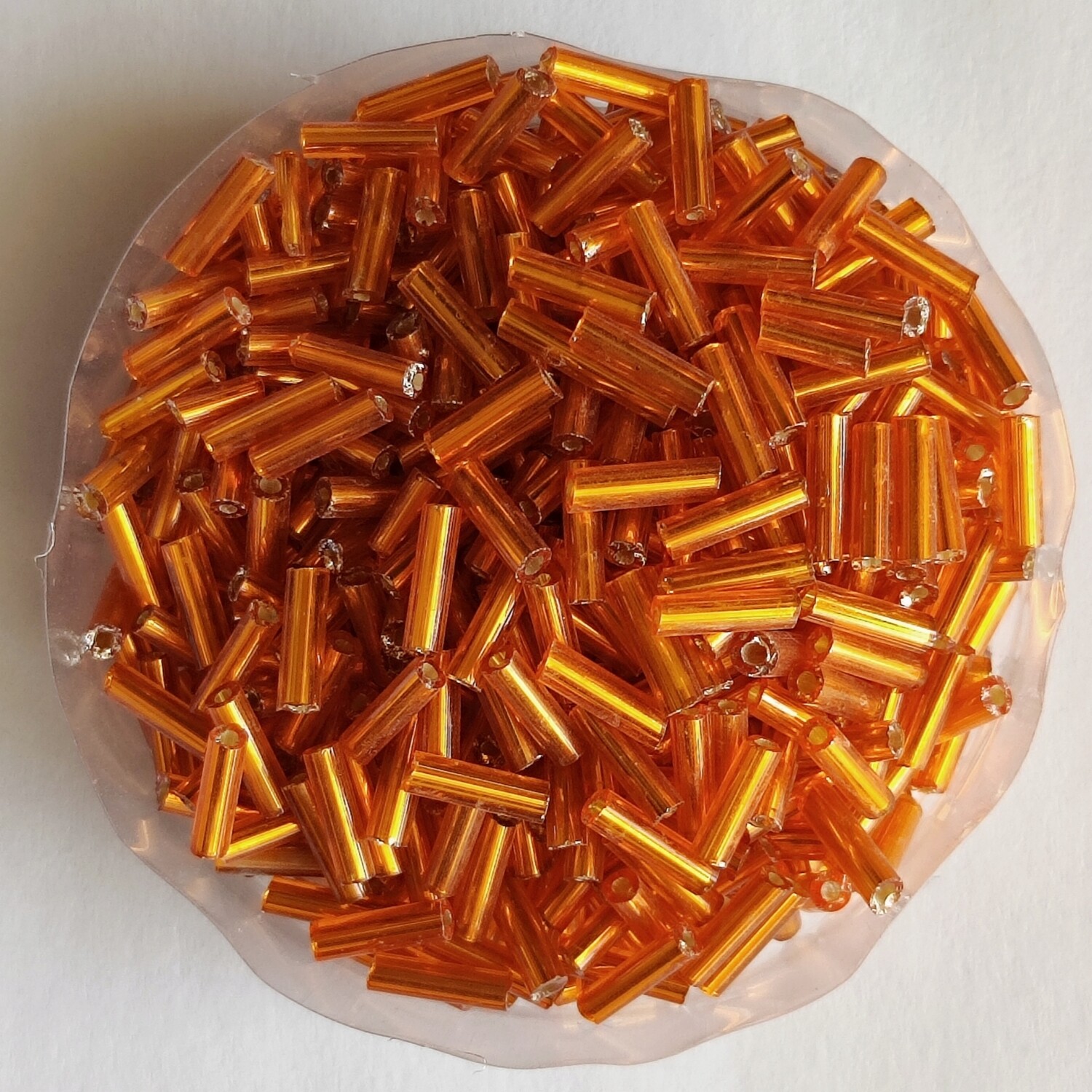 20g perles tube 6mm x 2mm orange