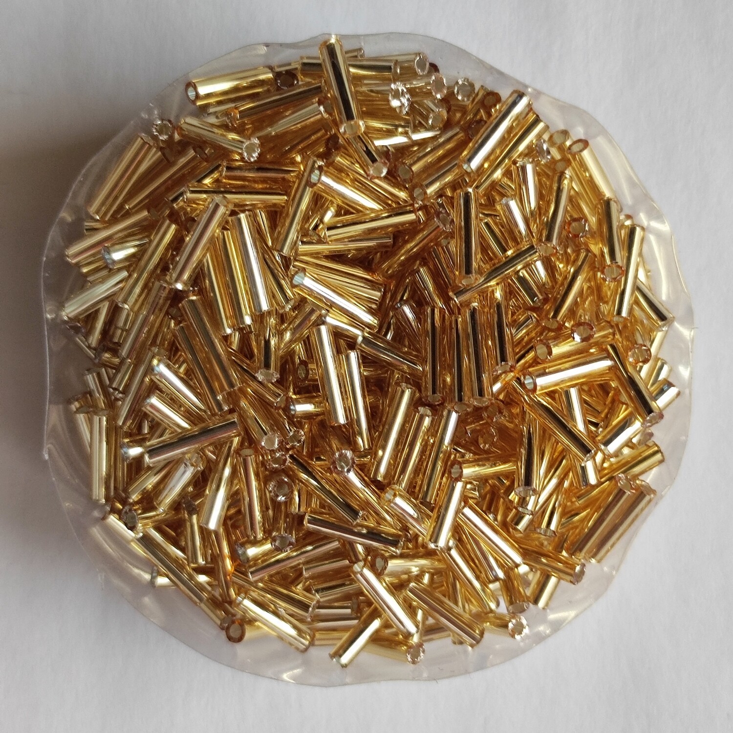 20g perles tube 6mm x 2mm doré 