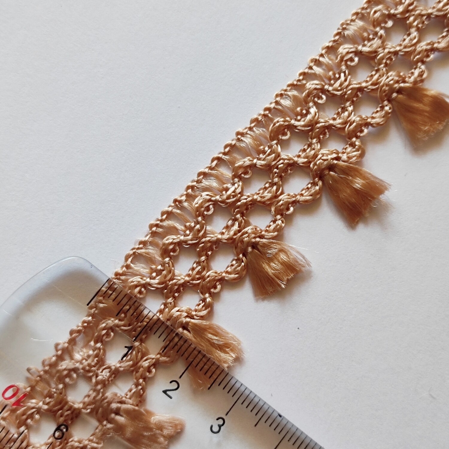 Galon kabyle dentelle beige 2,5 cm