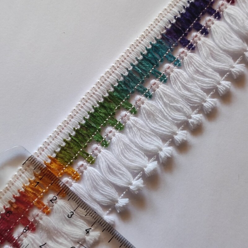 Galon kabyle frange 4.5 cm (choisissez vos couleurs)