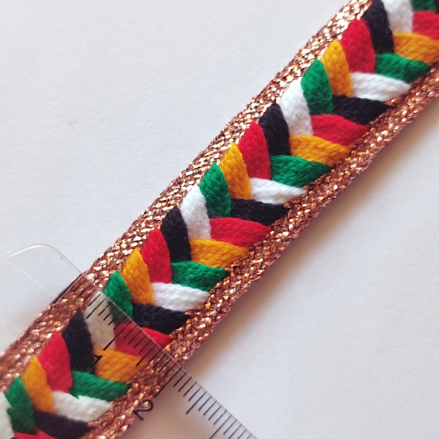 Galon kabyle 2 cm bord cuivré brillant