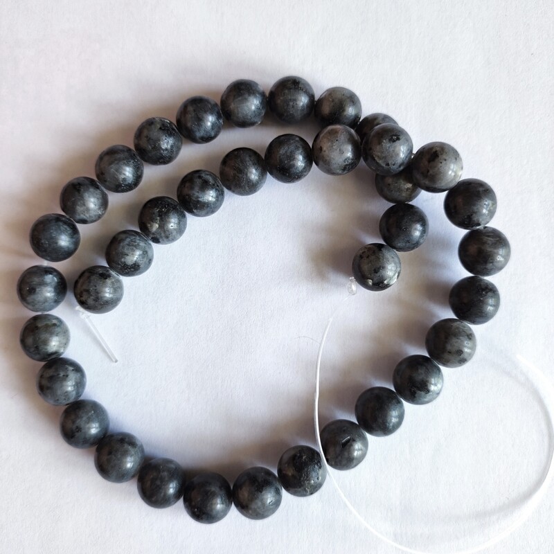 Perles pierre naturelle black glitter 10mm