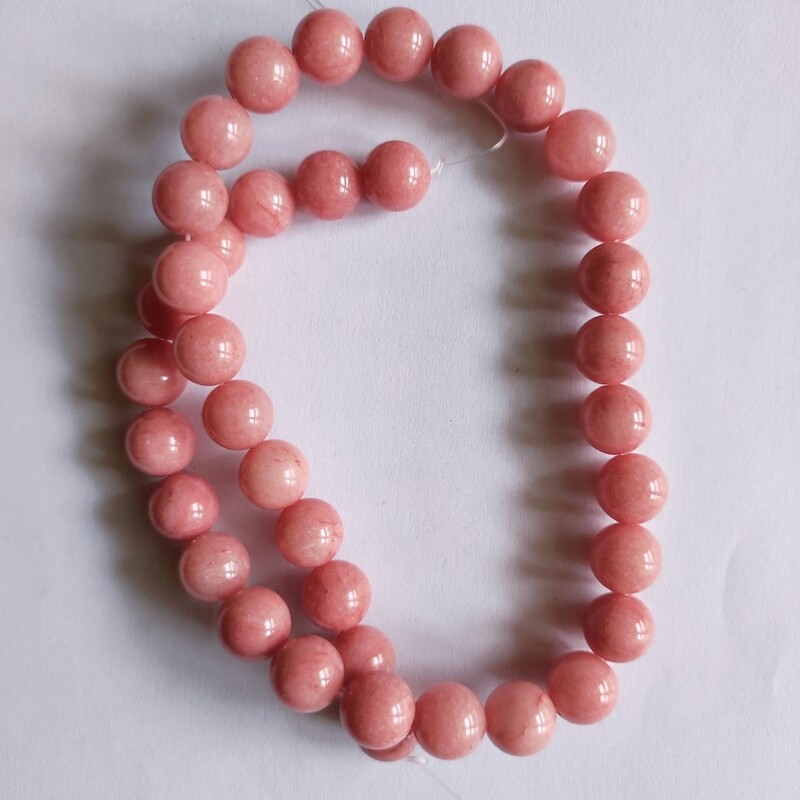 Perles pierre naturelle angélite 10mm rose saumon