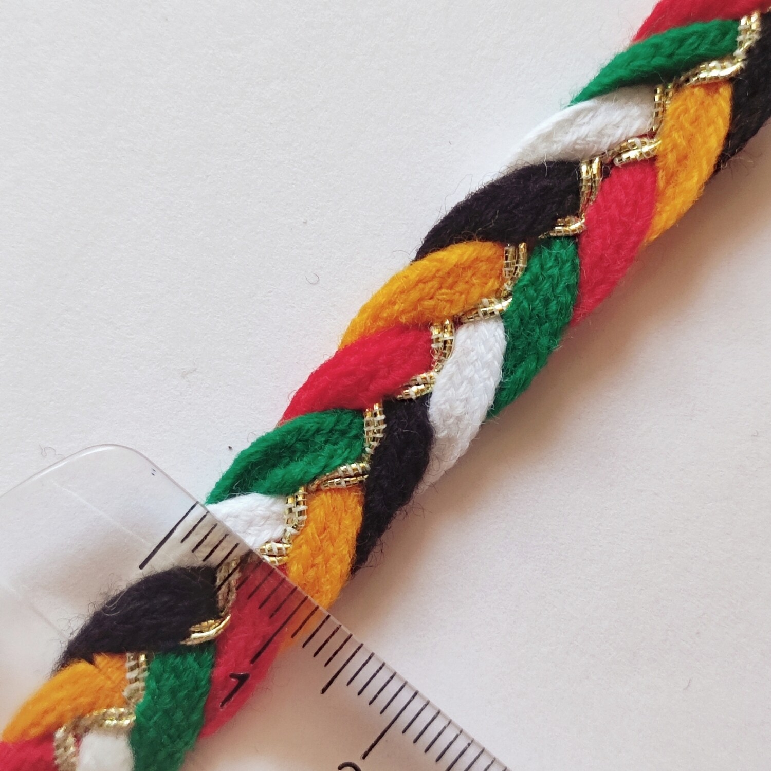 Galon kabyle tresse avec fil doré 1,2 cm