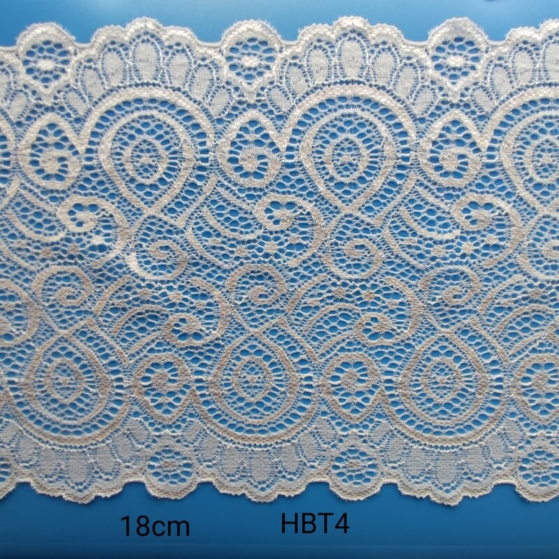 3 mètres dentelle blanche 18 cm