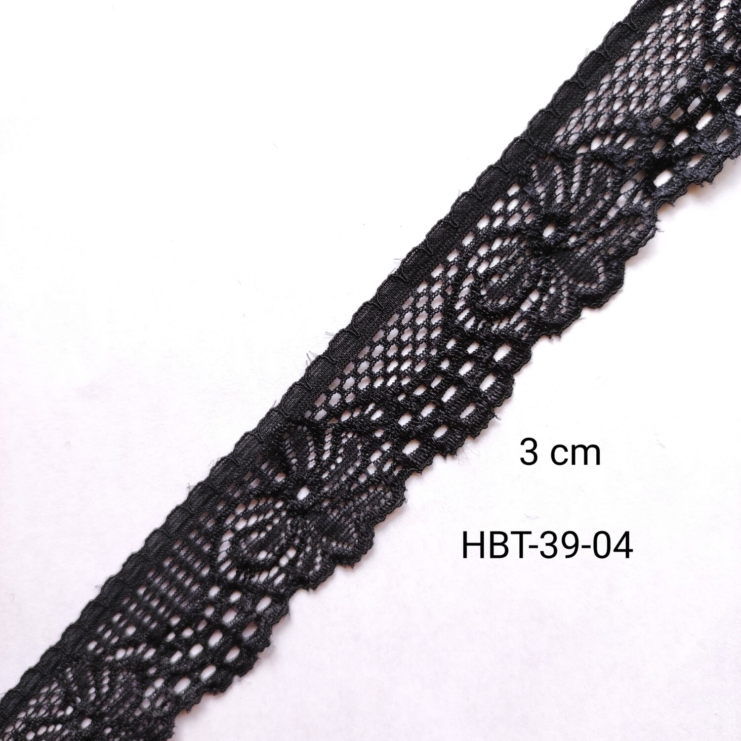 4,5 mètres dentelle noire élastique 3 cm