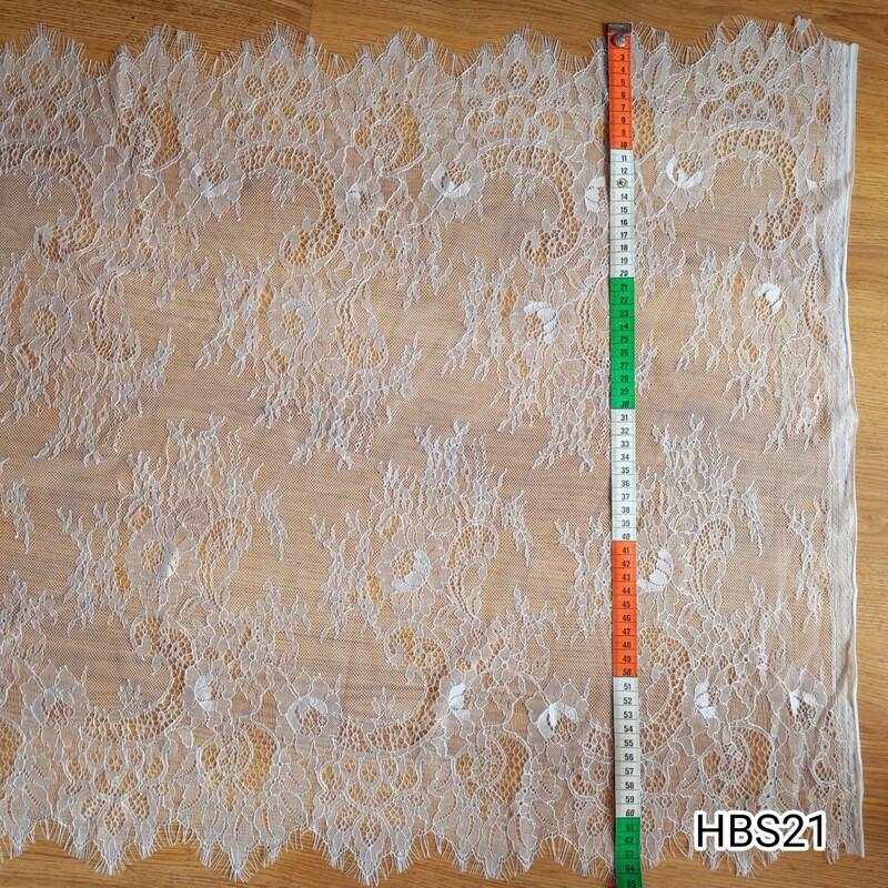 3 mètres dentelle blanche 65 cm