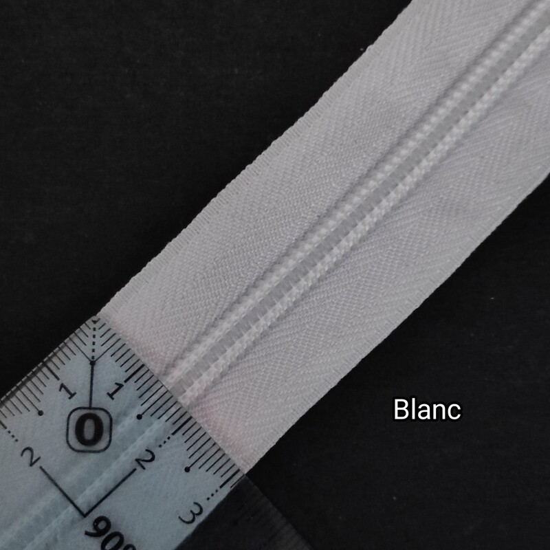 Fermeture ZIP au mètre blanc taille 5