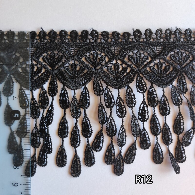 0.90 mètres dentelle noire 8,5 cm