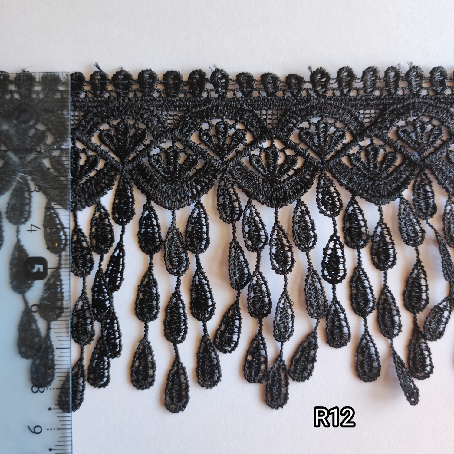 0.90 mètres dentelle noire 8,5 cm