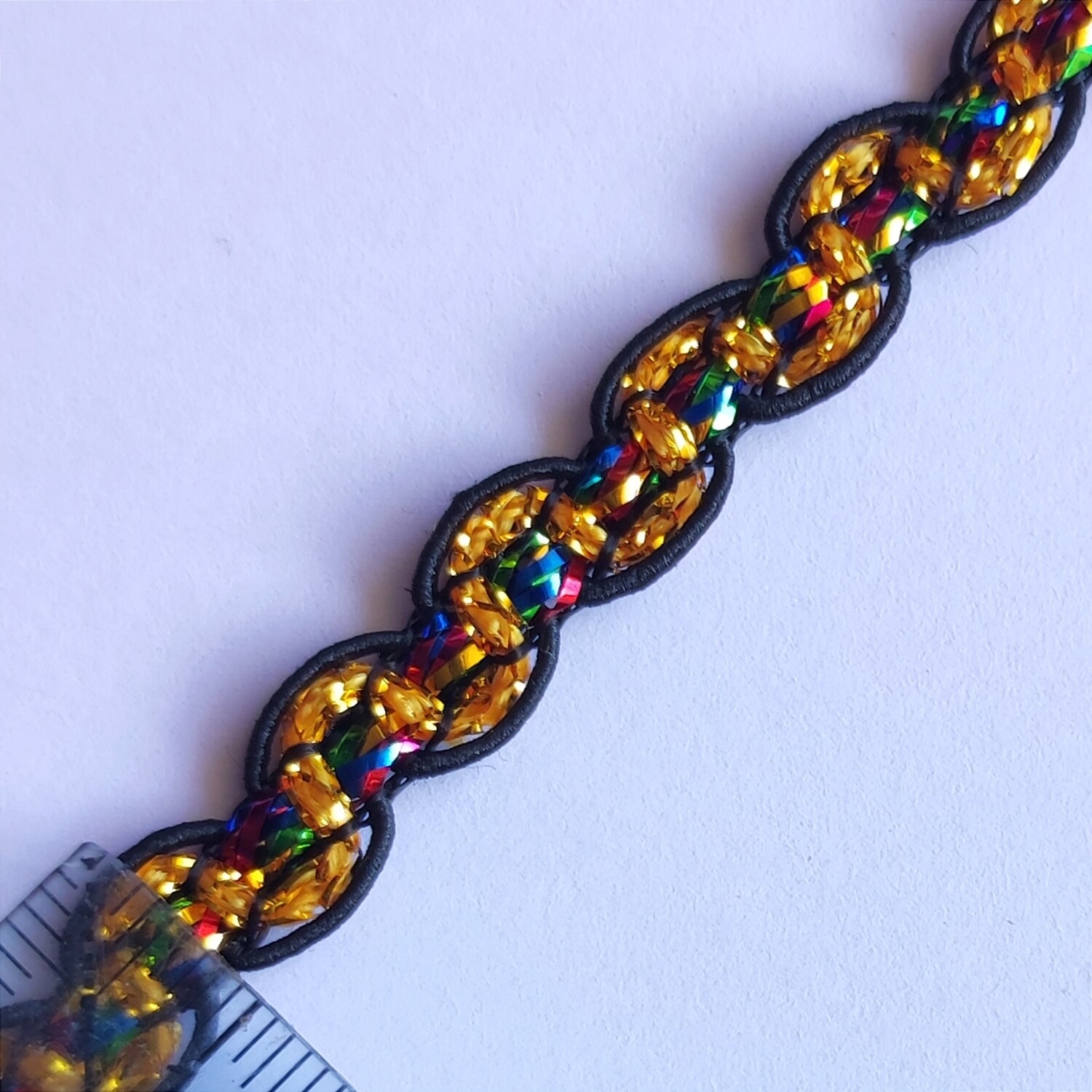 Galon 0,8 cm brillant/noir