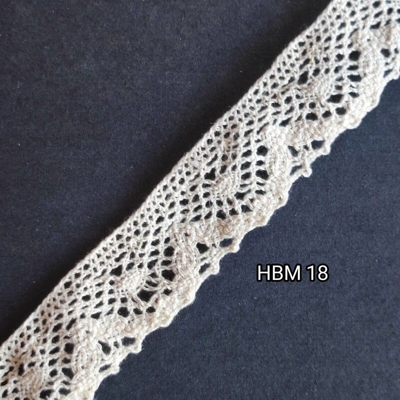 4.75 mètres dentelle coton beige 3cm