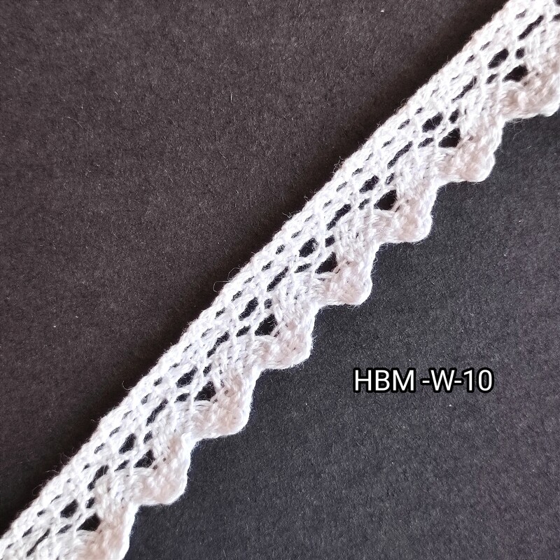 4.80 mètres dentelle coton blanche 1.8 cm
