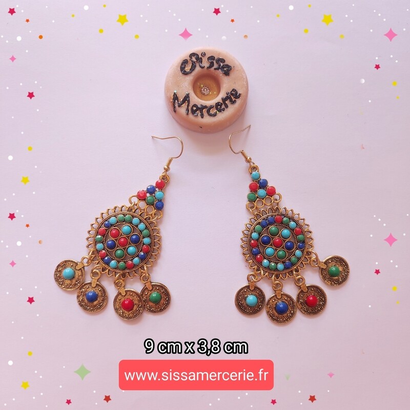 Boucles d'oreilles kabyle doré 