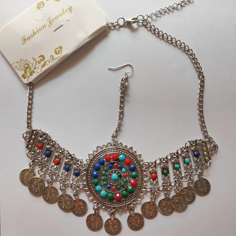 Chaîne de tête bijoux kabyle argenté 