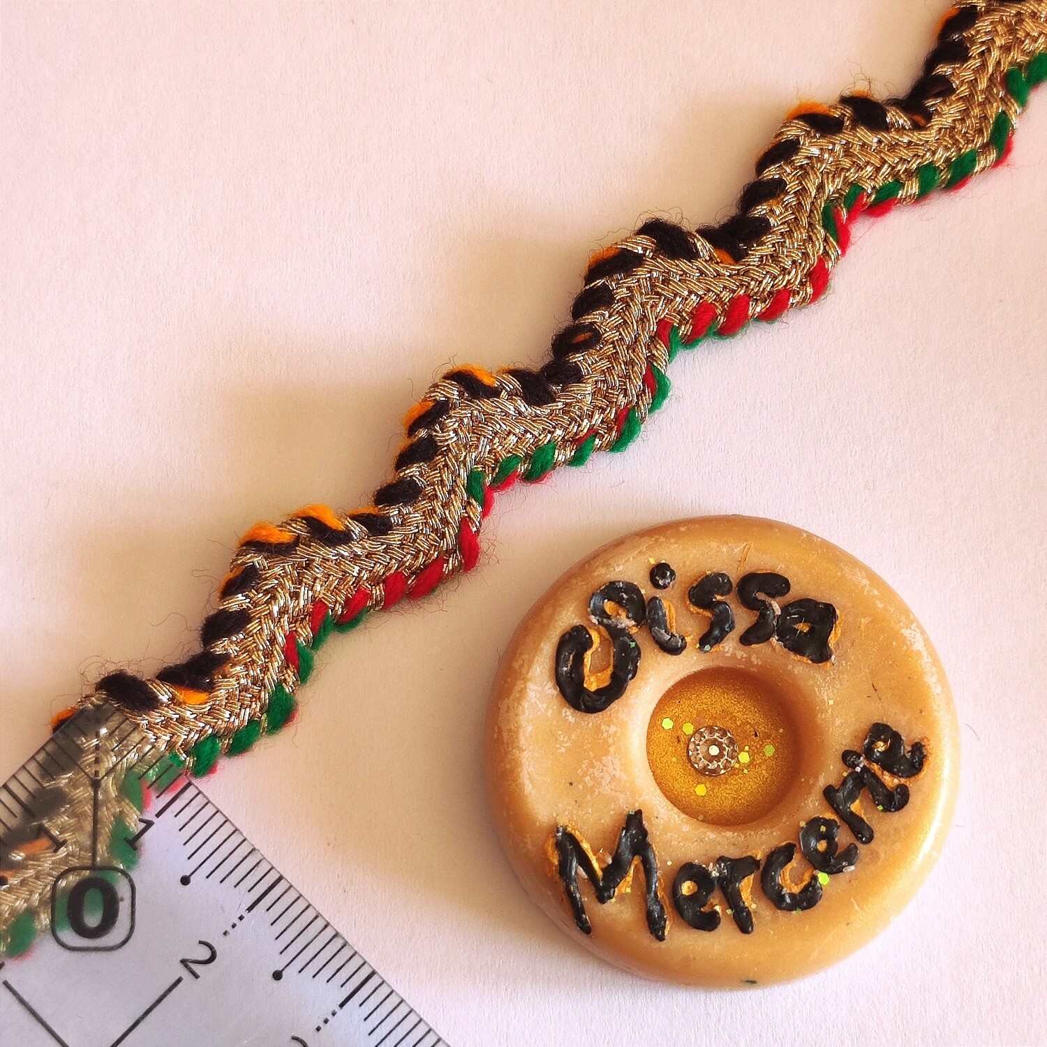 Galon kabyle zig zag  contours coloré