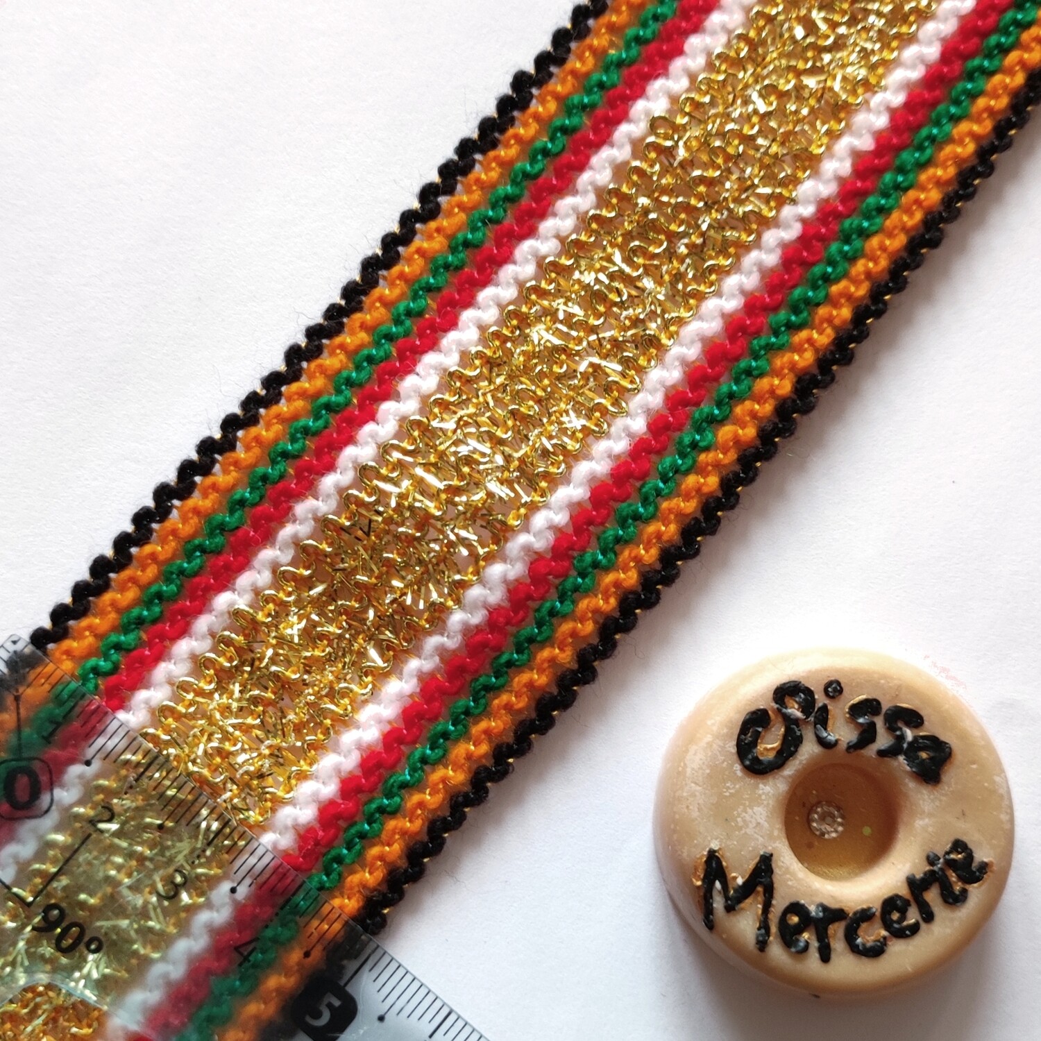 Ruban kabyle 5 cm doré
