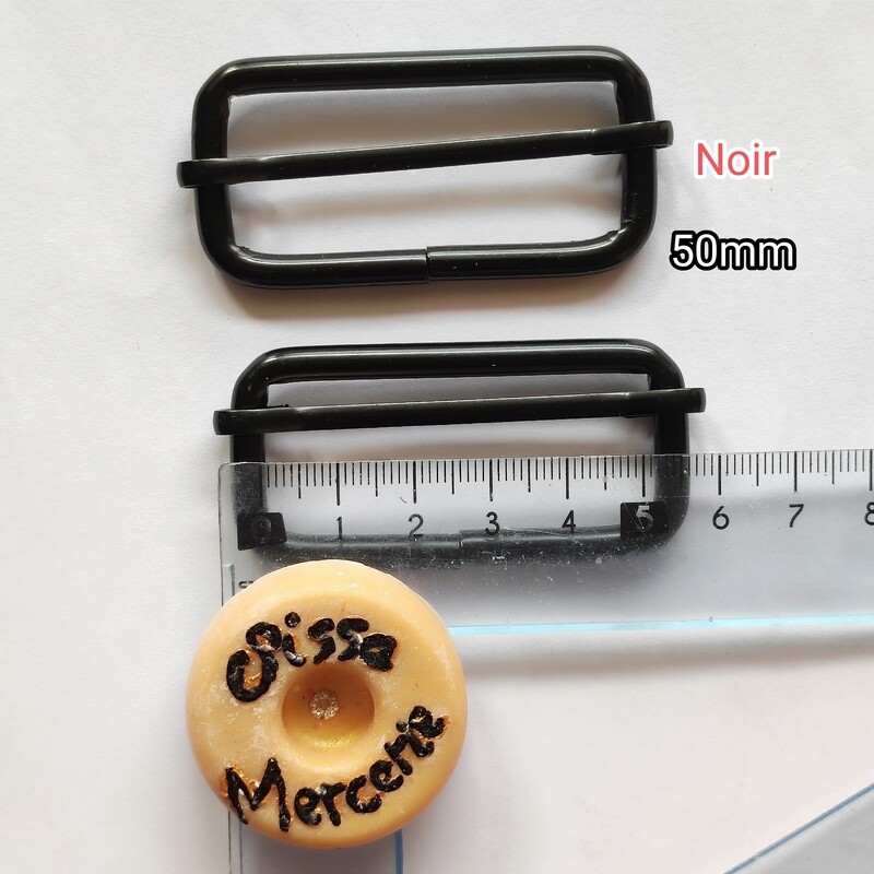 Boucle coulissante 50mm noir