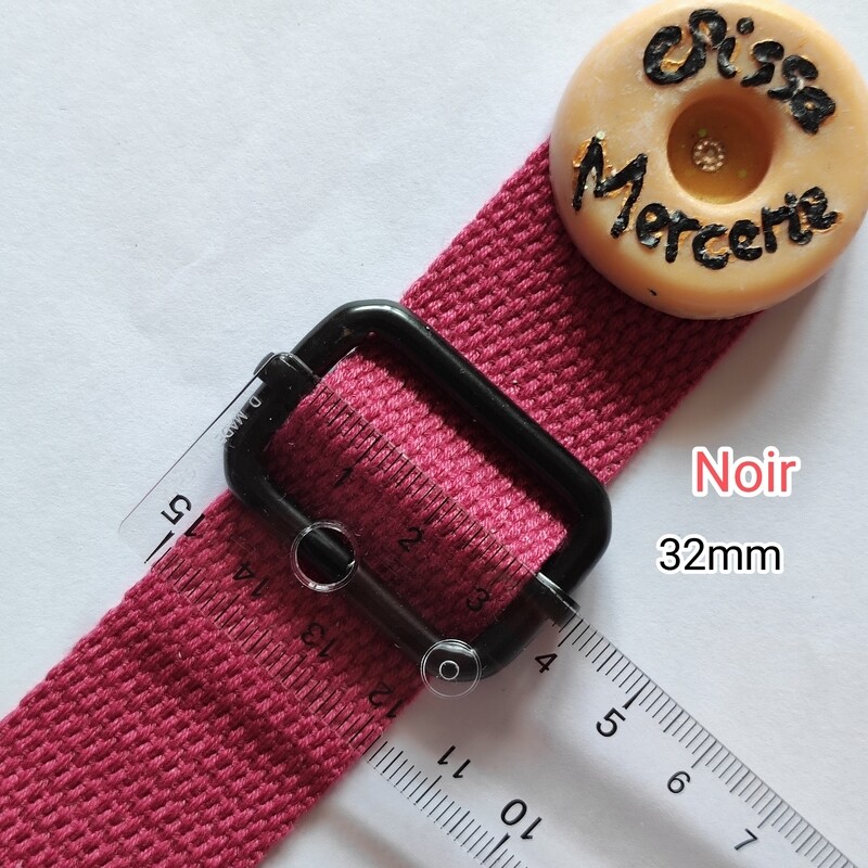 Boucle coulissante 32mm noir