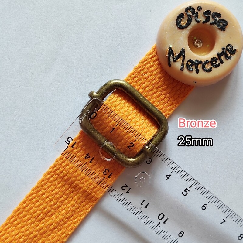 Boucle coulissante 25mm bronze