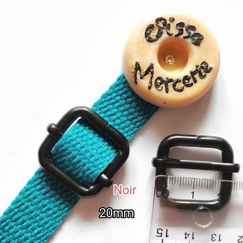 Boucle coulissante 20mm noir