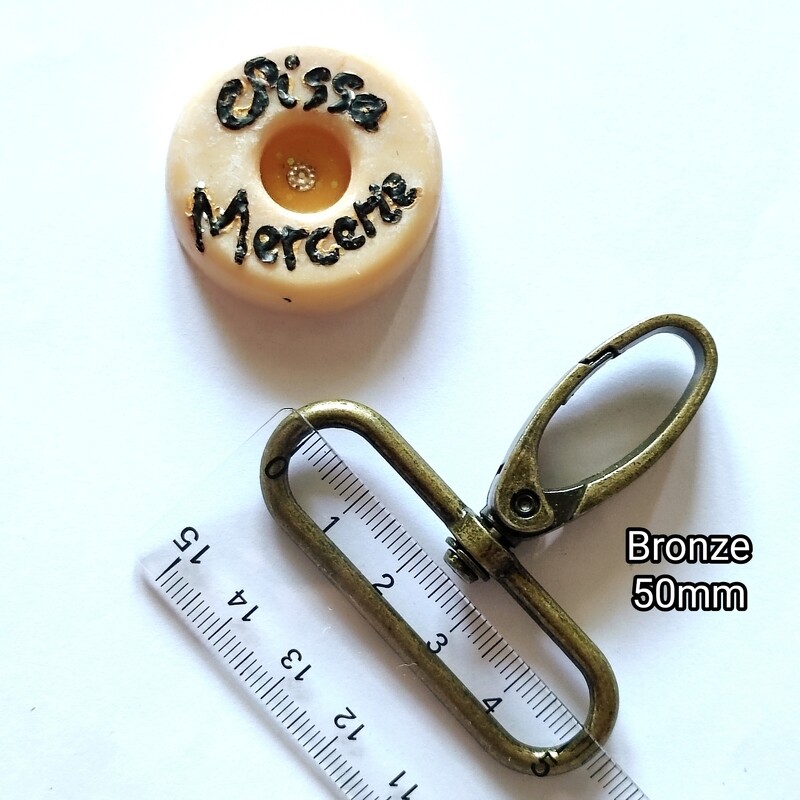 Mousqueton pivotant 50mm bronze 