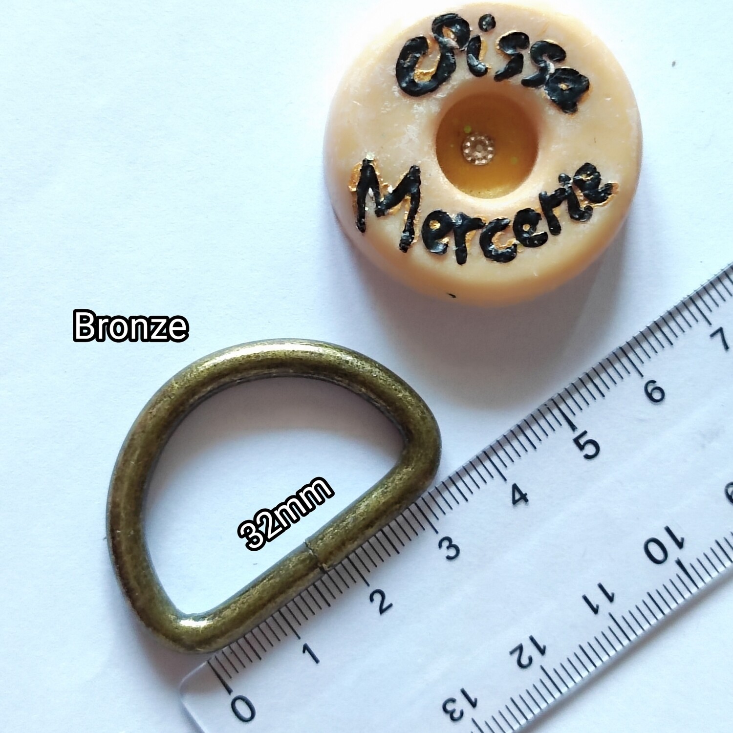 Anneau en D ,32mm bronze