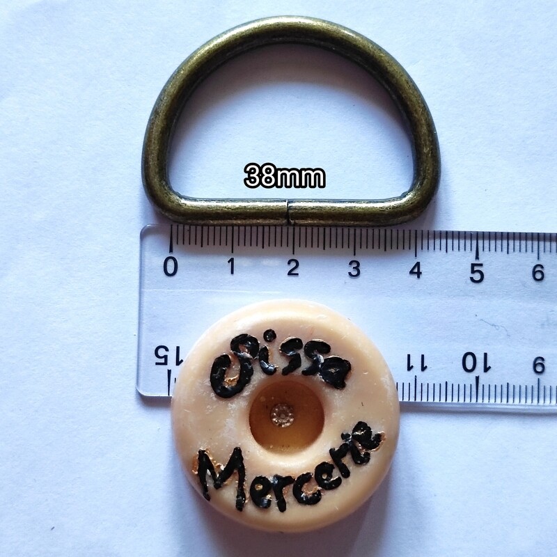 Anneau en D ,38mm bronze