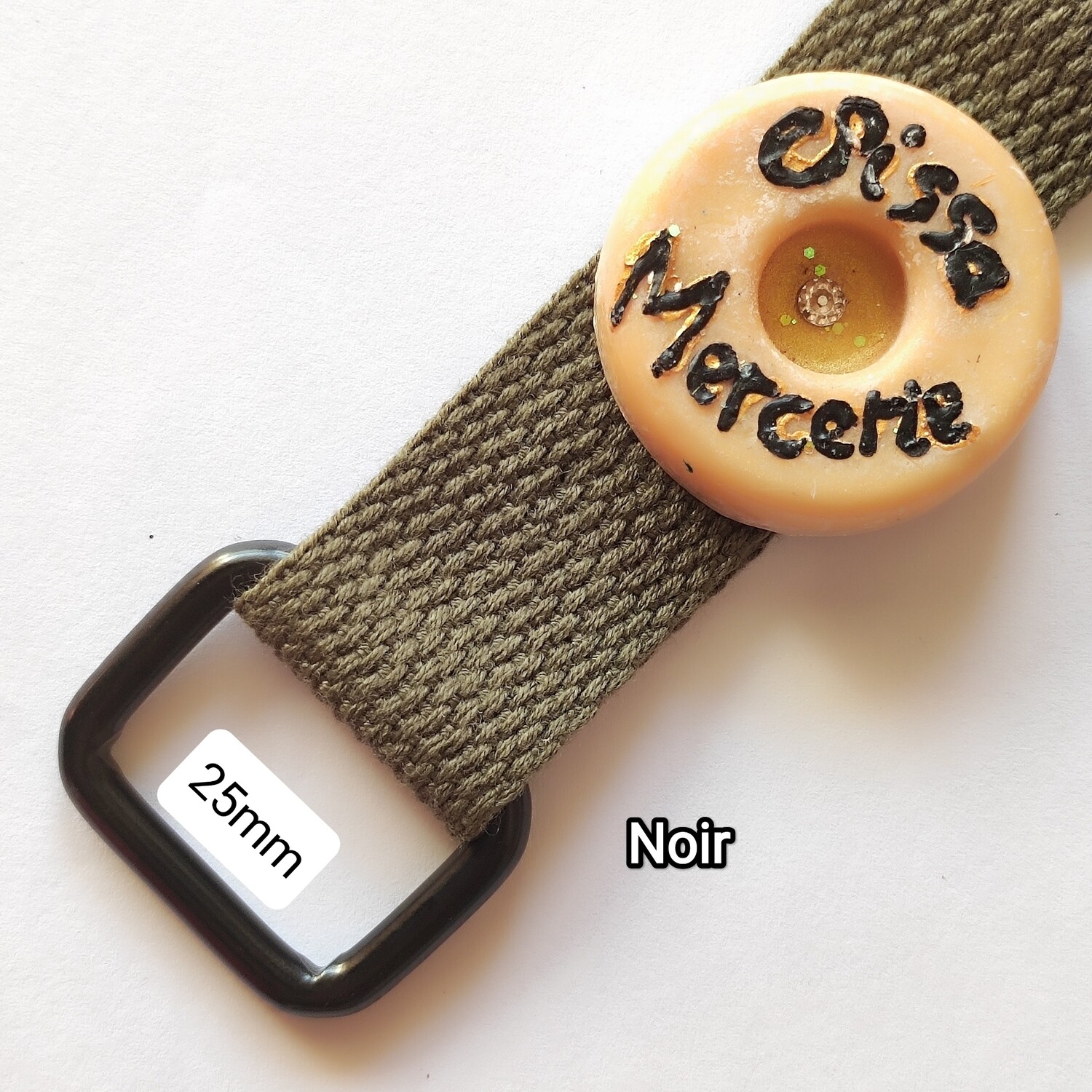 Anneau pour sac 25mm noir