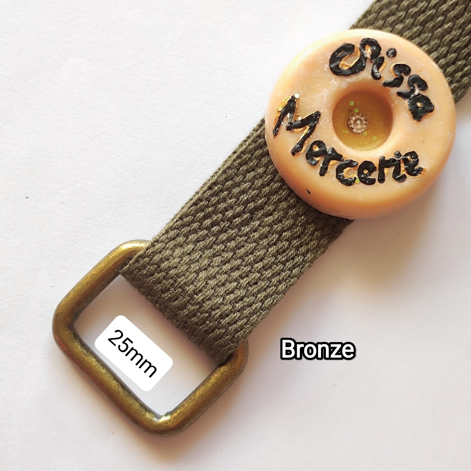 Anneau pour sac 25mm bronze 