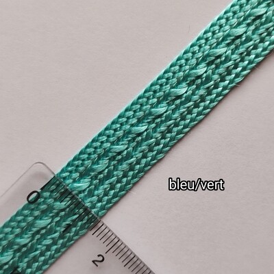 Ruban galon sfifa 1,3cm bleu/ vert Ruban galon sfifa 1,3cm bleu/ vert