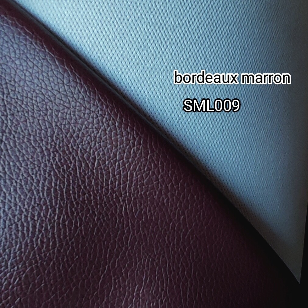 simili cuir bordeaux marron