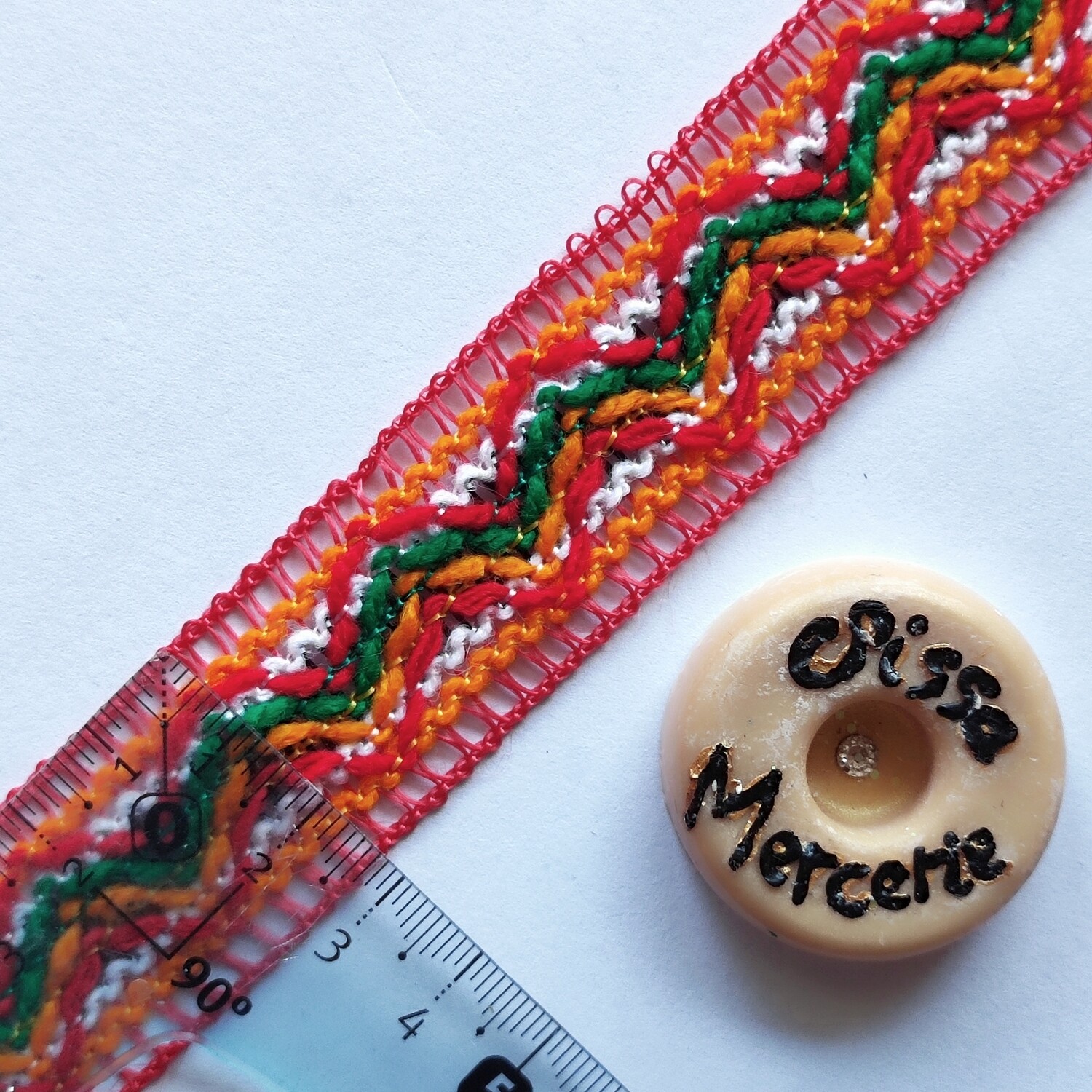 Galon kabyle 2,7 cm rouge clair